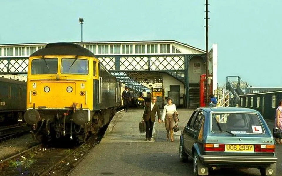 Stranraer Harbour railway station in 1983